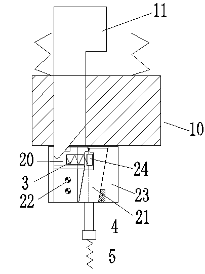 Negative angle bending mould