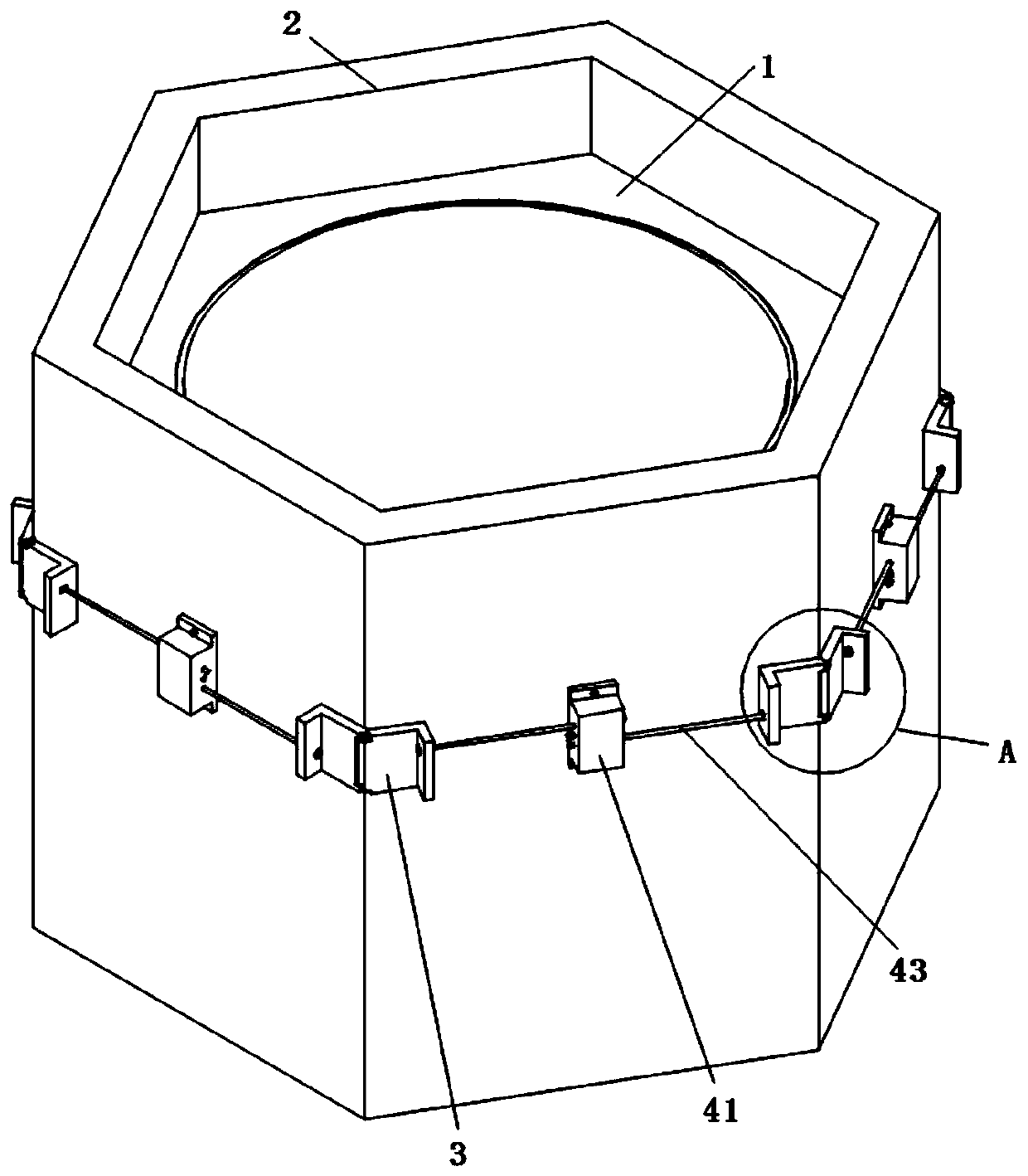 High-adaptability building formwork fastening device