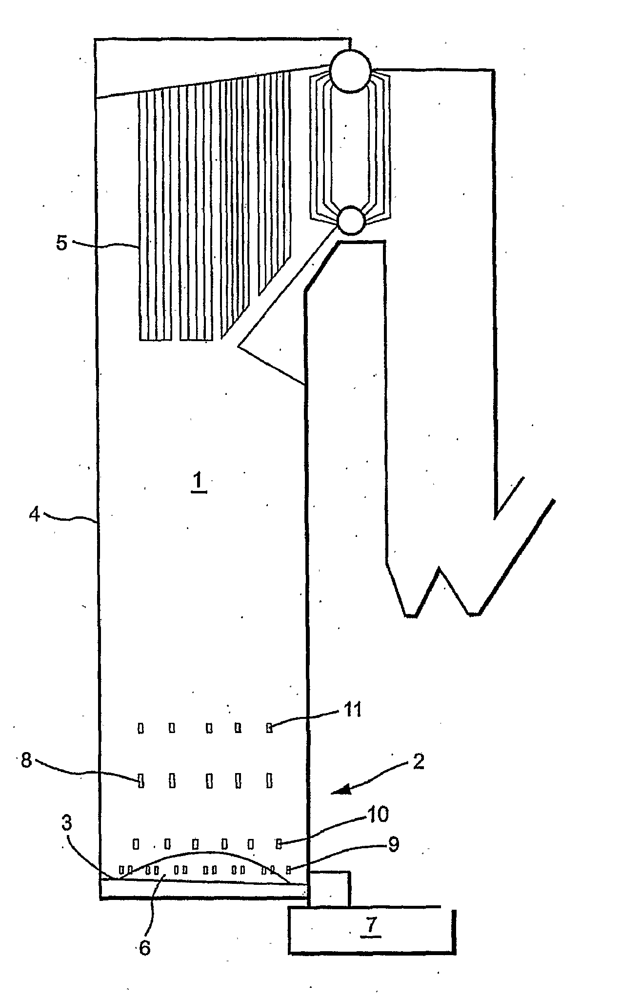 Combustion air system for recovery boilers, burning spent liquors from pulping processes