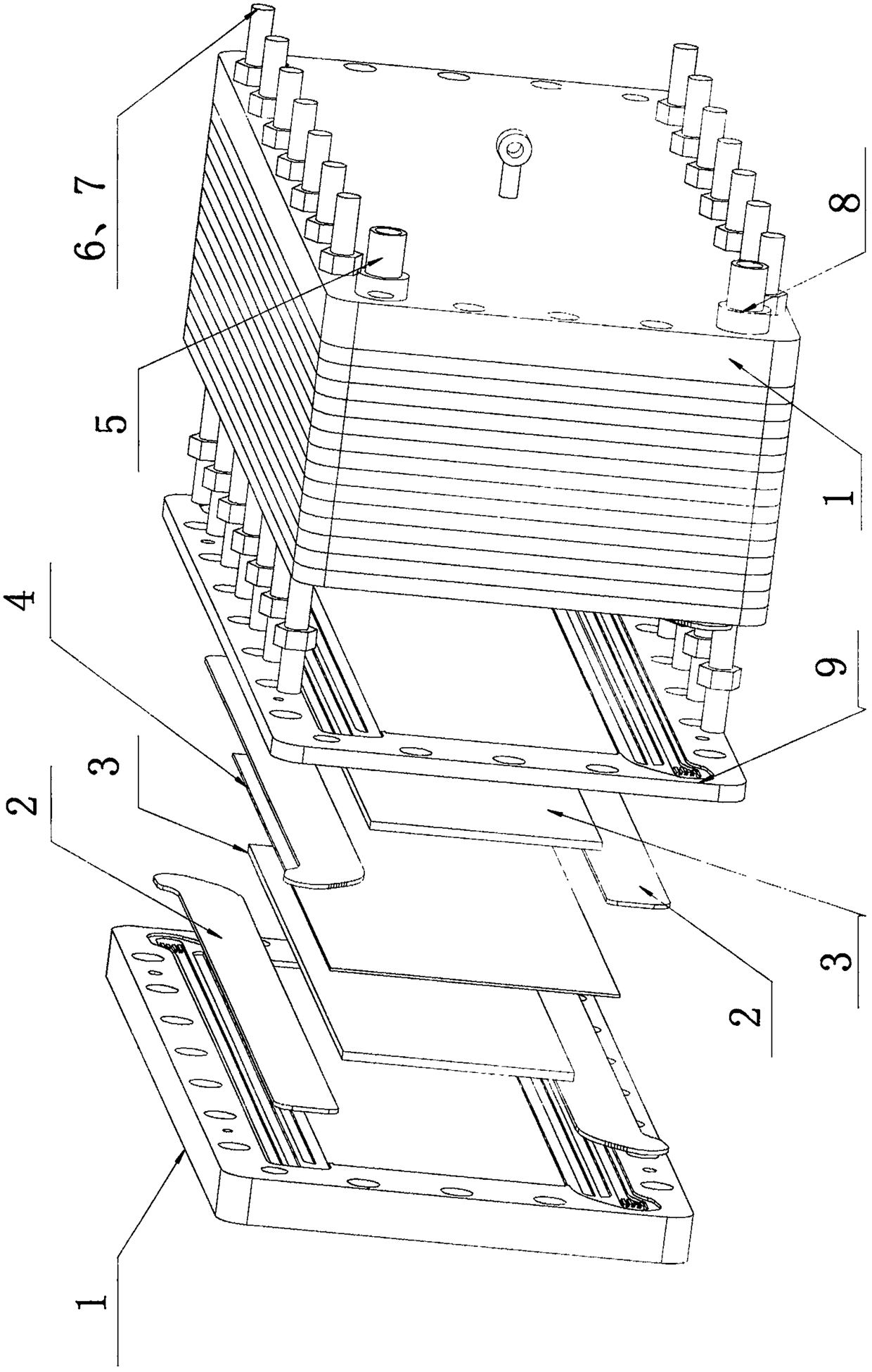 Integrated redox flow battery stack