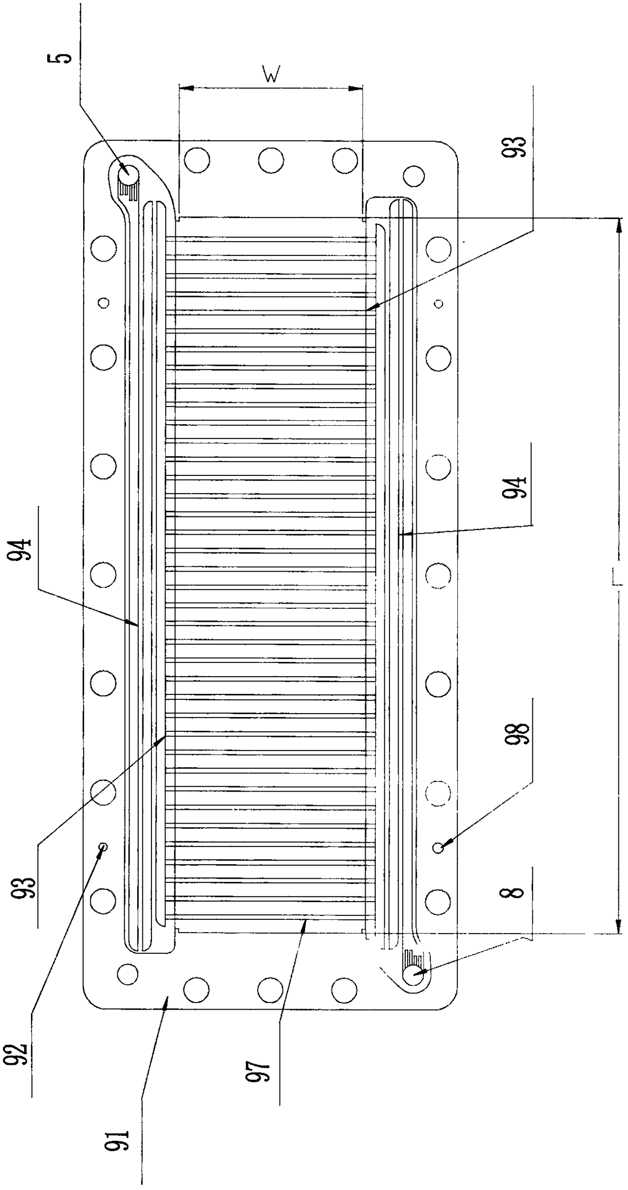 Integrated redox flow battery stack