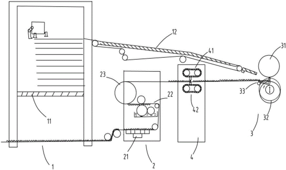 Synchronous cutting film-free paperboard production equipment