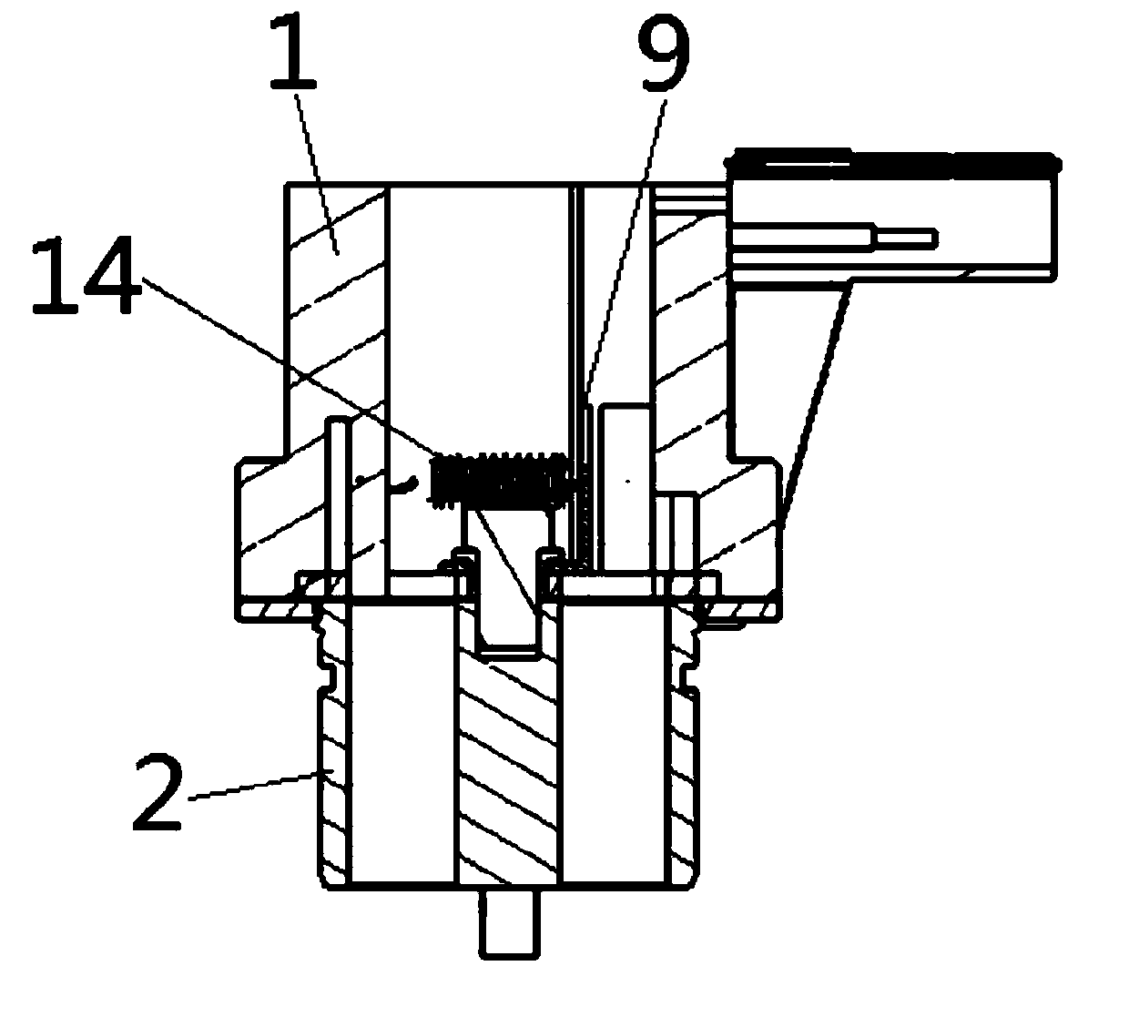 Electromagnetic valve structure for variable-lift air valve cam shaft