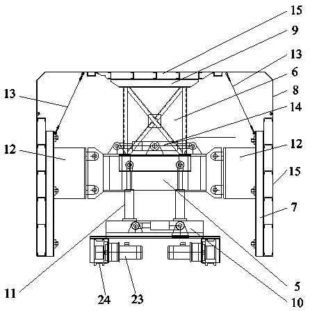 Municipal integrated pipe gallery hydraulic formwork trolley and construction method thereof