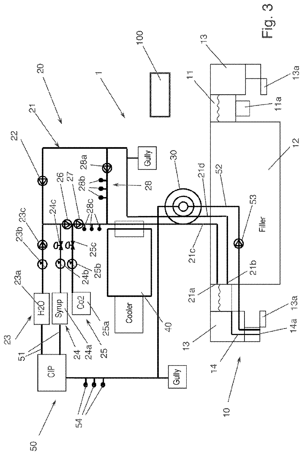 Apparatus for filling a vessel with a filling product