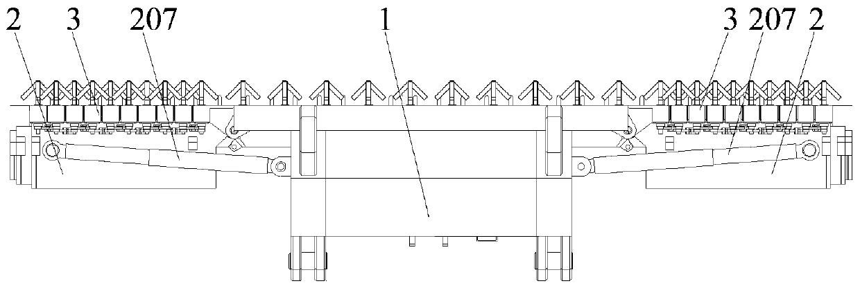 Flip antenna synchronous stretching system and control method