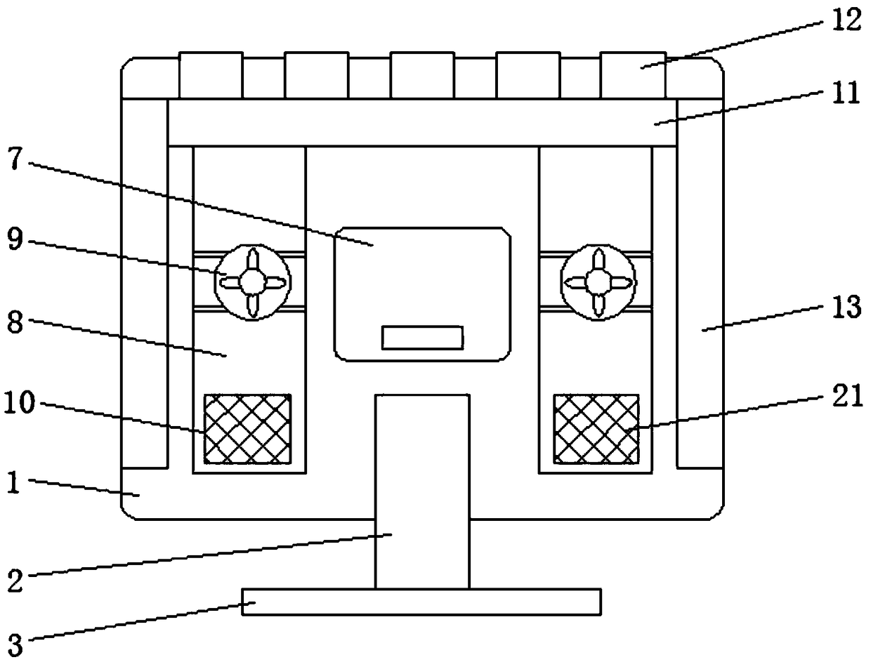 Multifunctional dustproof device for computer display screen