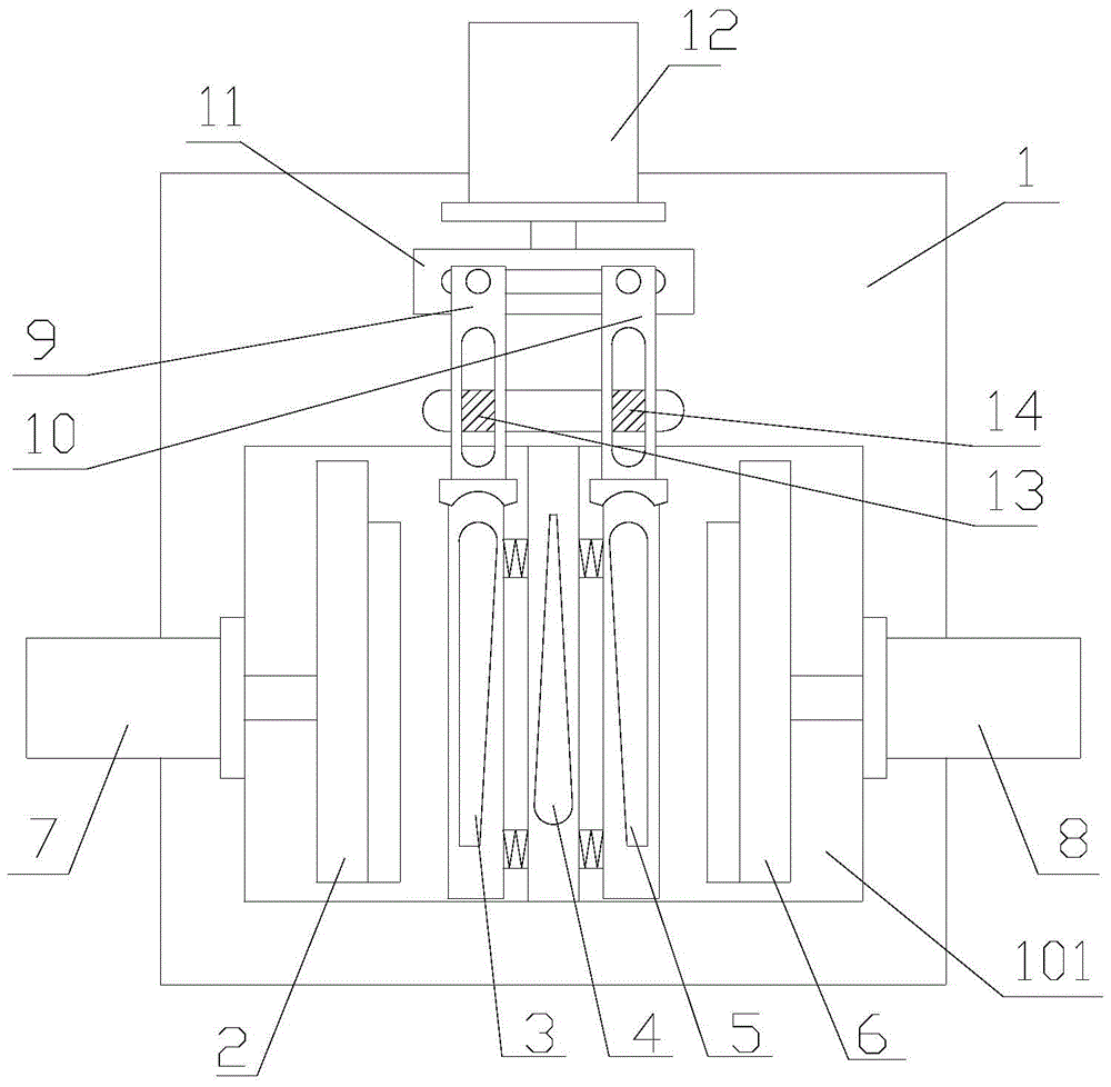 A heating tube bending angle setting device