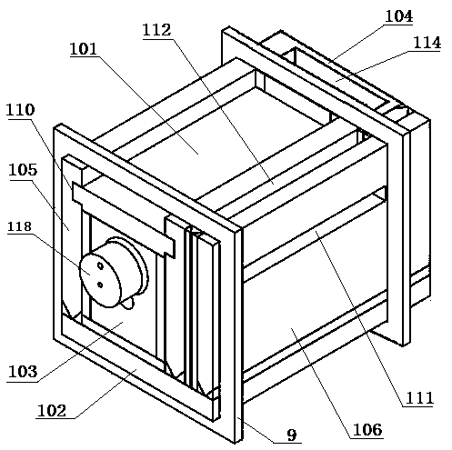 Target plate three-way confining pressure box body structure for projectile body deep penetration test