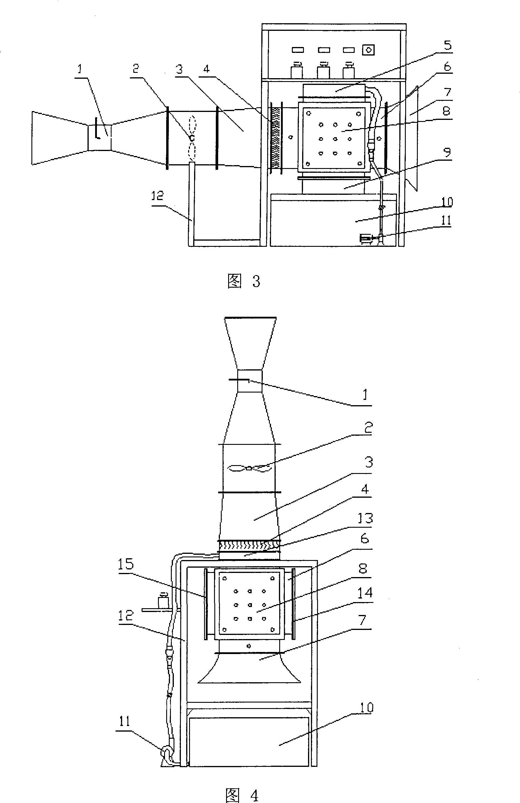 Integrated performance test method for vaporization cooling in various heat exchange models and modes