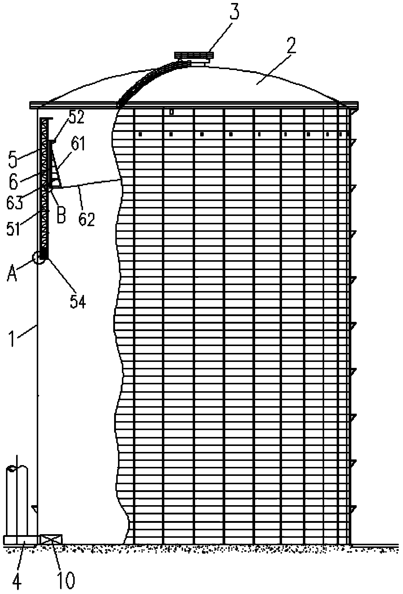 Sliding type H-type piston coal gas tank and sliding type H-type piston thereof