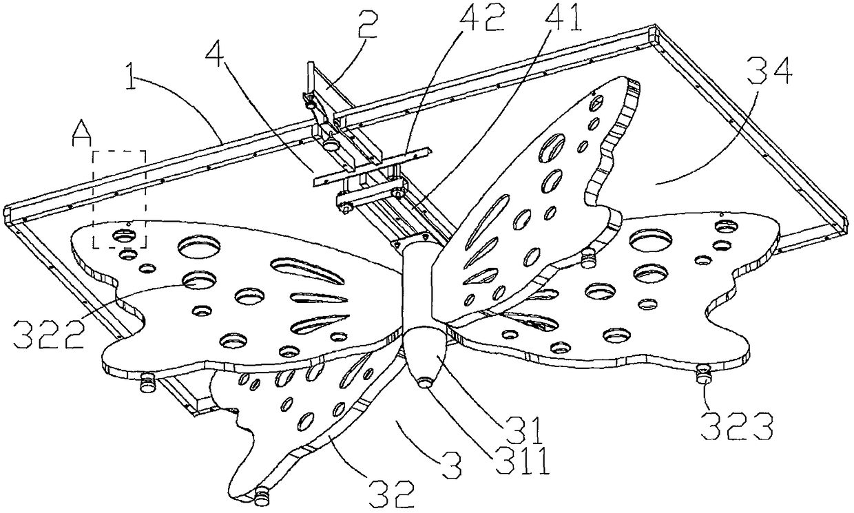 Bionic dazzle light type table tennis table and assembling method thereof