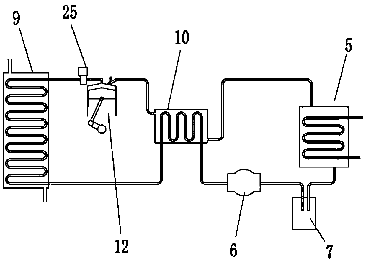 High and low temperature combined cycle engine