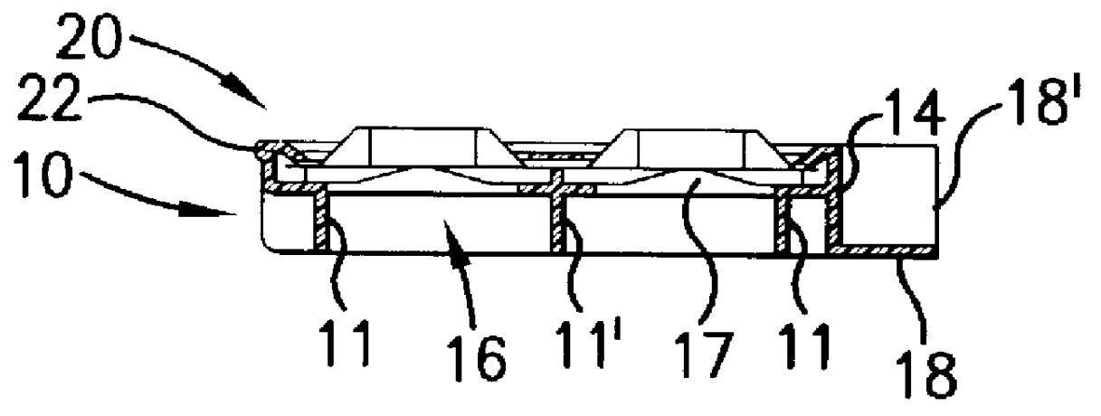 Device for pressing of tablets from a blister pack