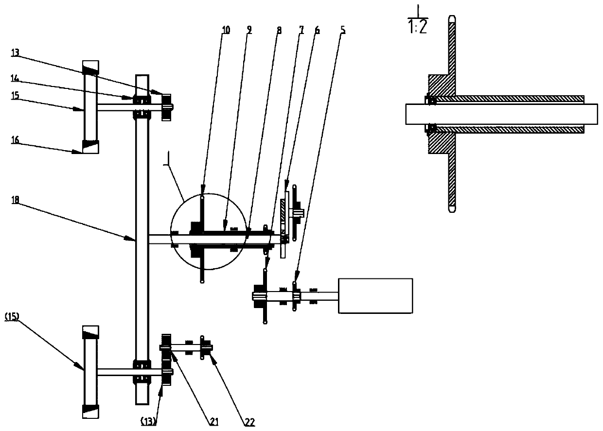 Novel in-turn disc type seedling conveying mechanism for sweet potato seedlings