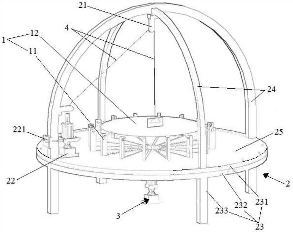 A test device and test method for the performance of the pull tab of the aerostat capsule