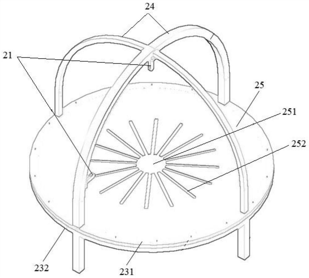 A test device and test method for the performance of the pull tab of the aerostat capsule