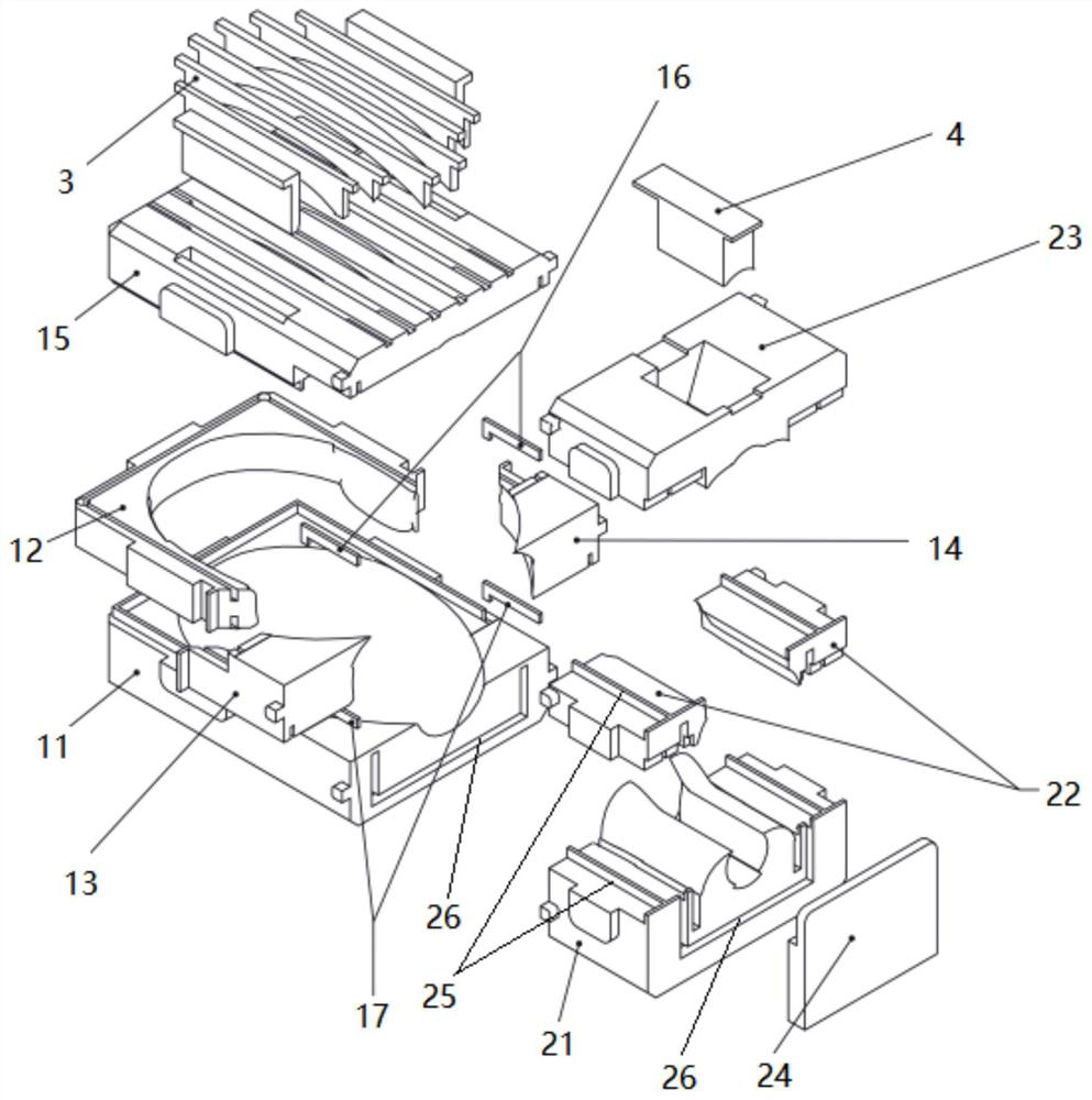 Thermoplastic forming mold of implantable flexible magnetic control bladder pump