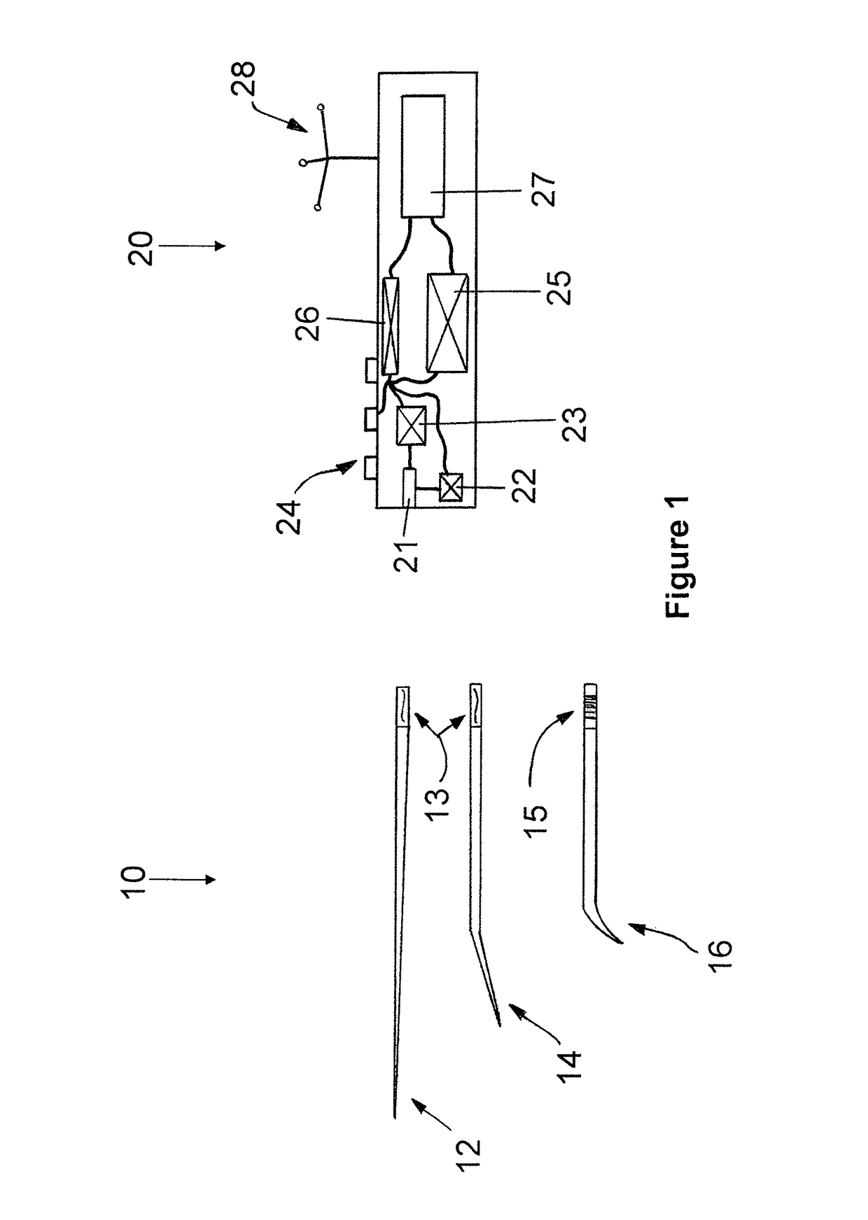 Surgical instrument, in particular pointer instrument, comprising tip sensor