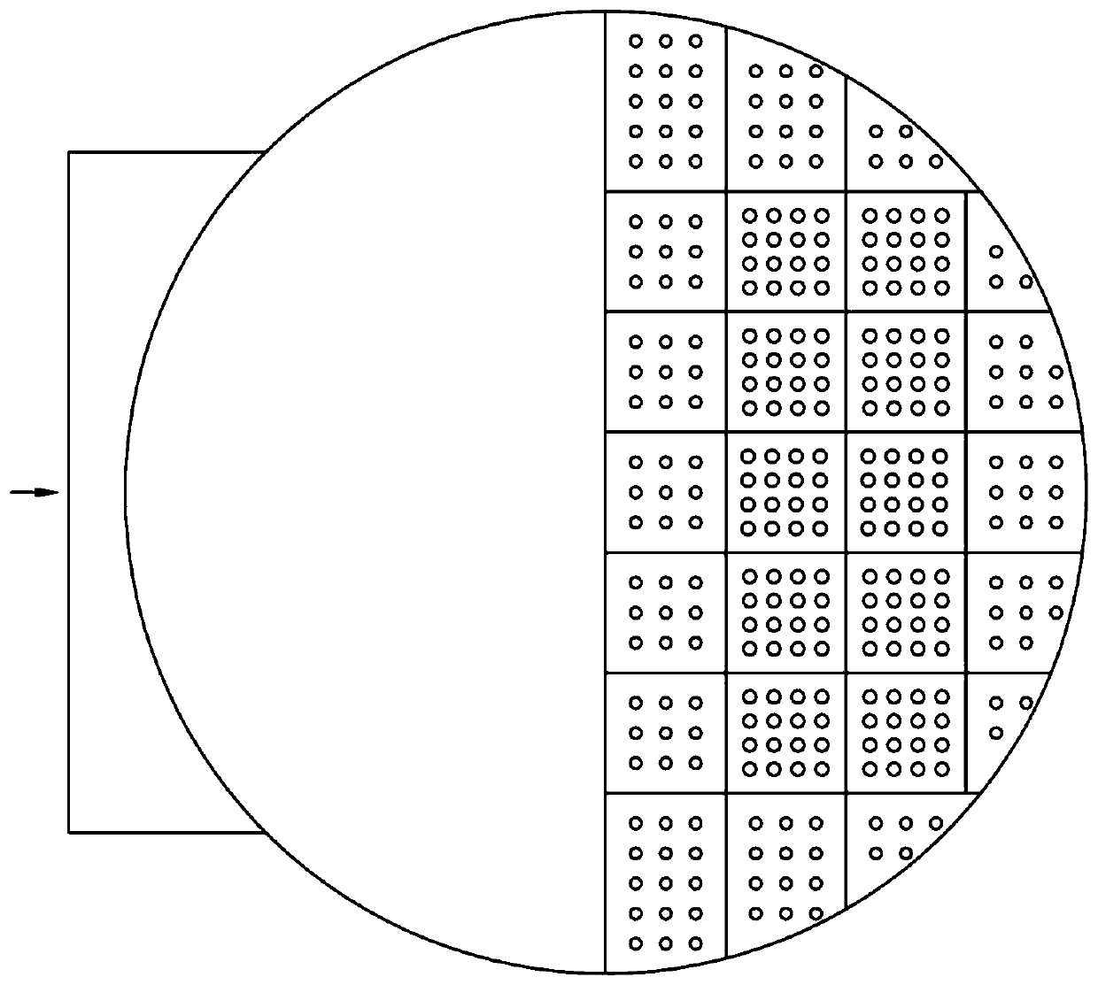 Turning-back desulfurization tower with tray on one side