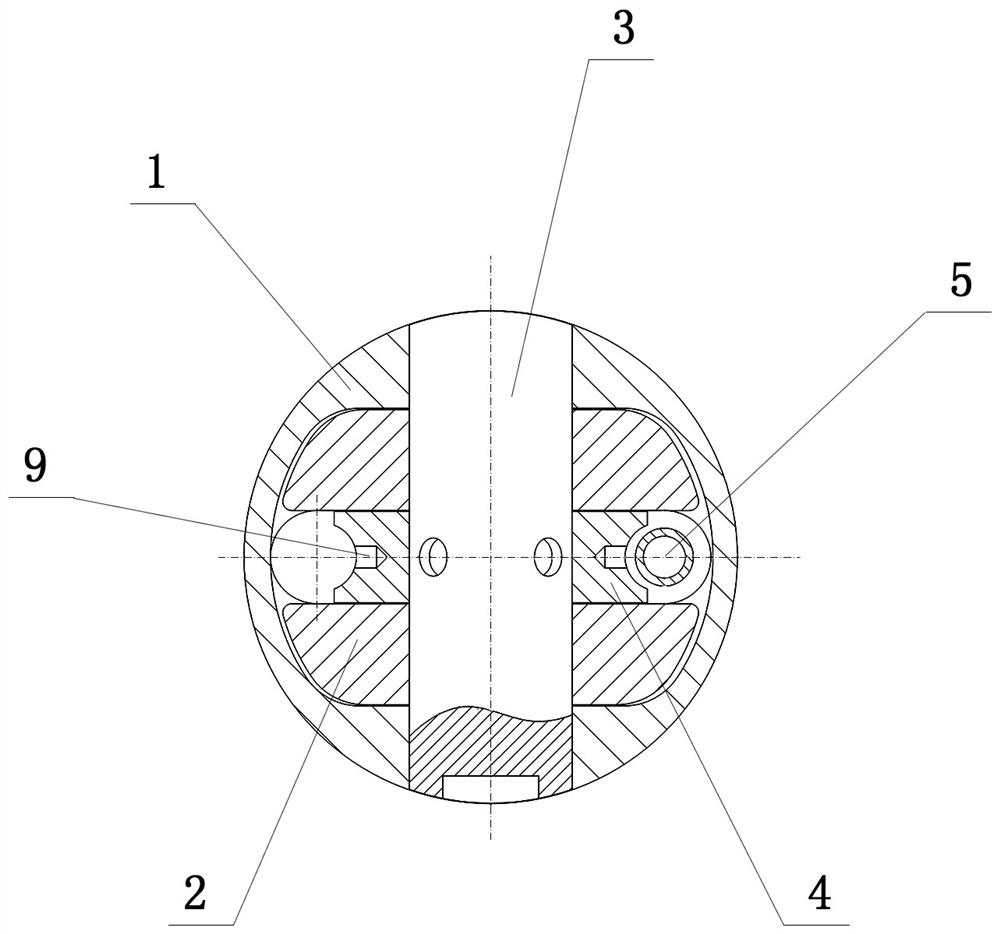 Flexible short section bearing force through axial elastic long rod body