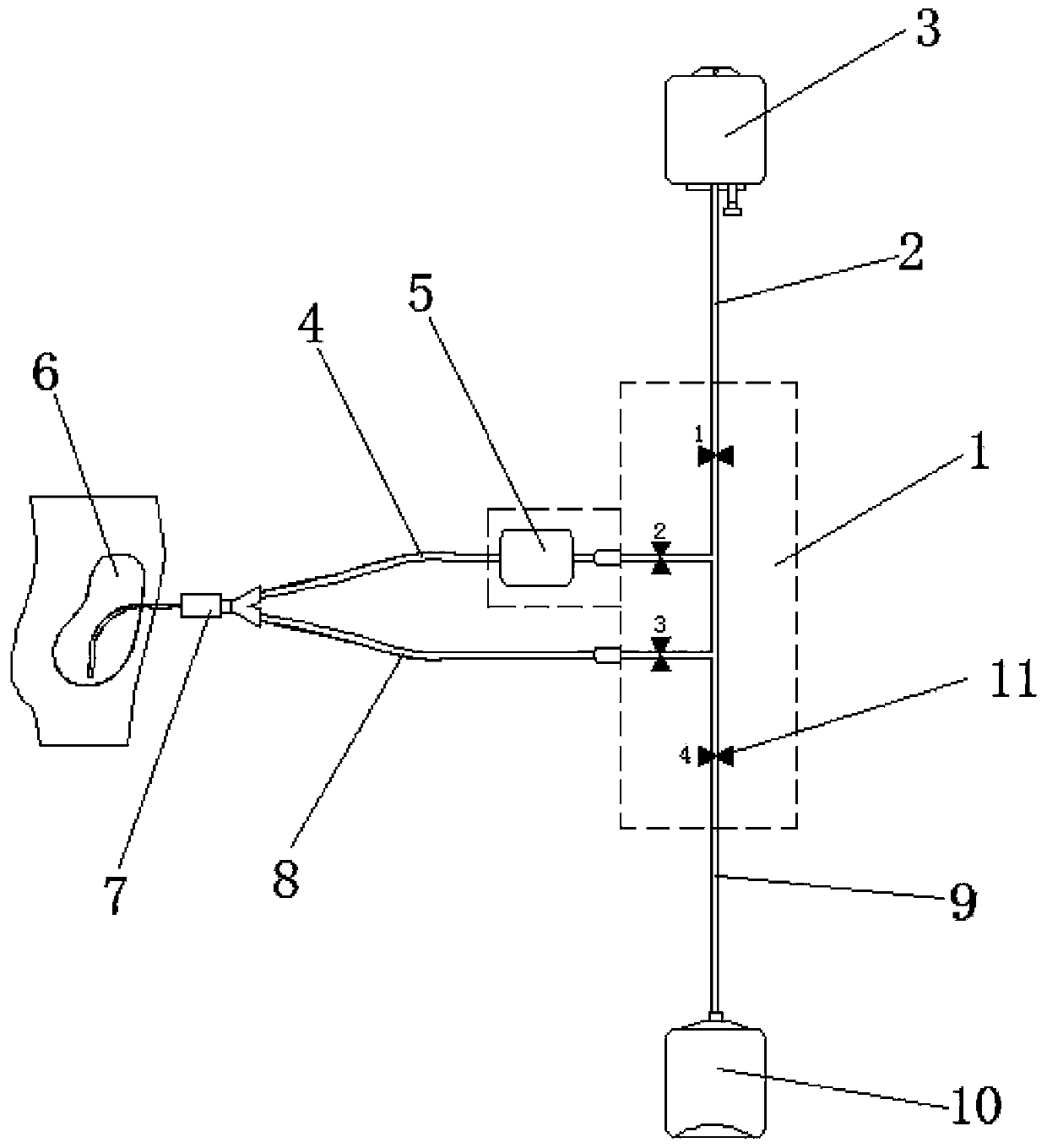 Method for connecting and controlling pipeline between peritoneal dialysis machine and patient