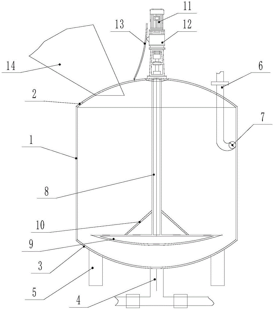 Zinc sulfate preparation reaction kettle for optical infrared imaging