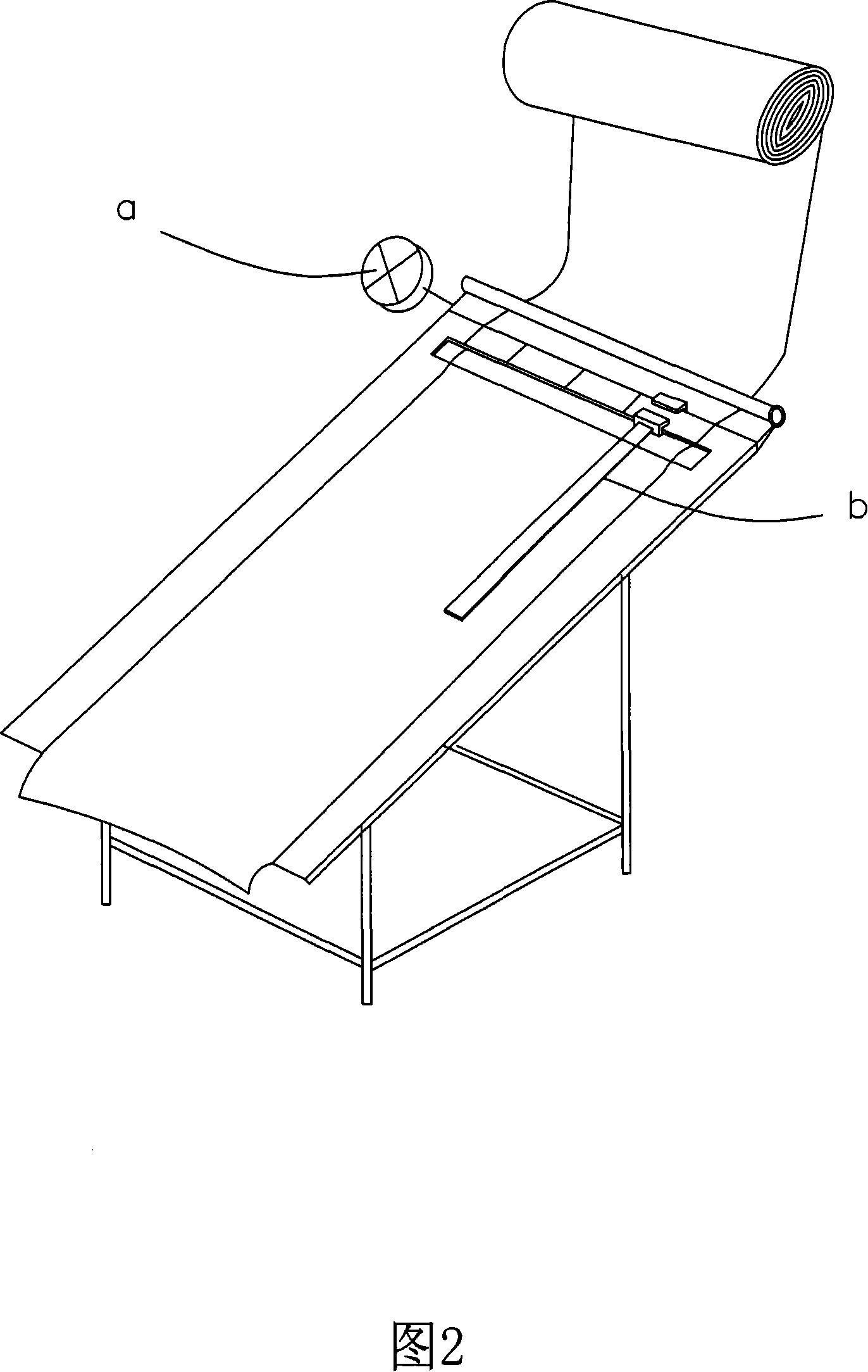 Checking device and method for continuous materials