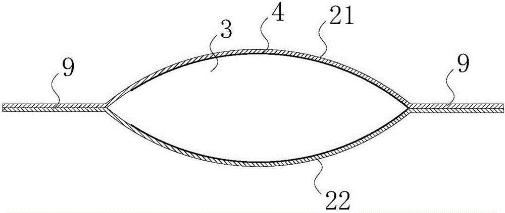 Air column mat convenient to inflate and manufacturing process thereof