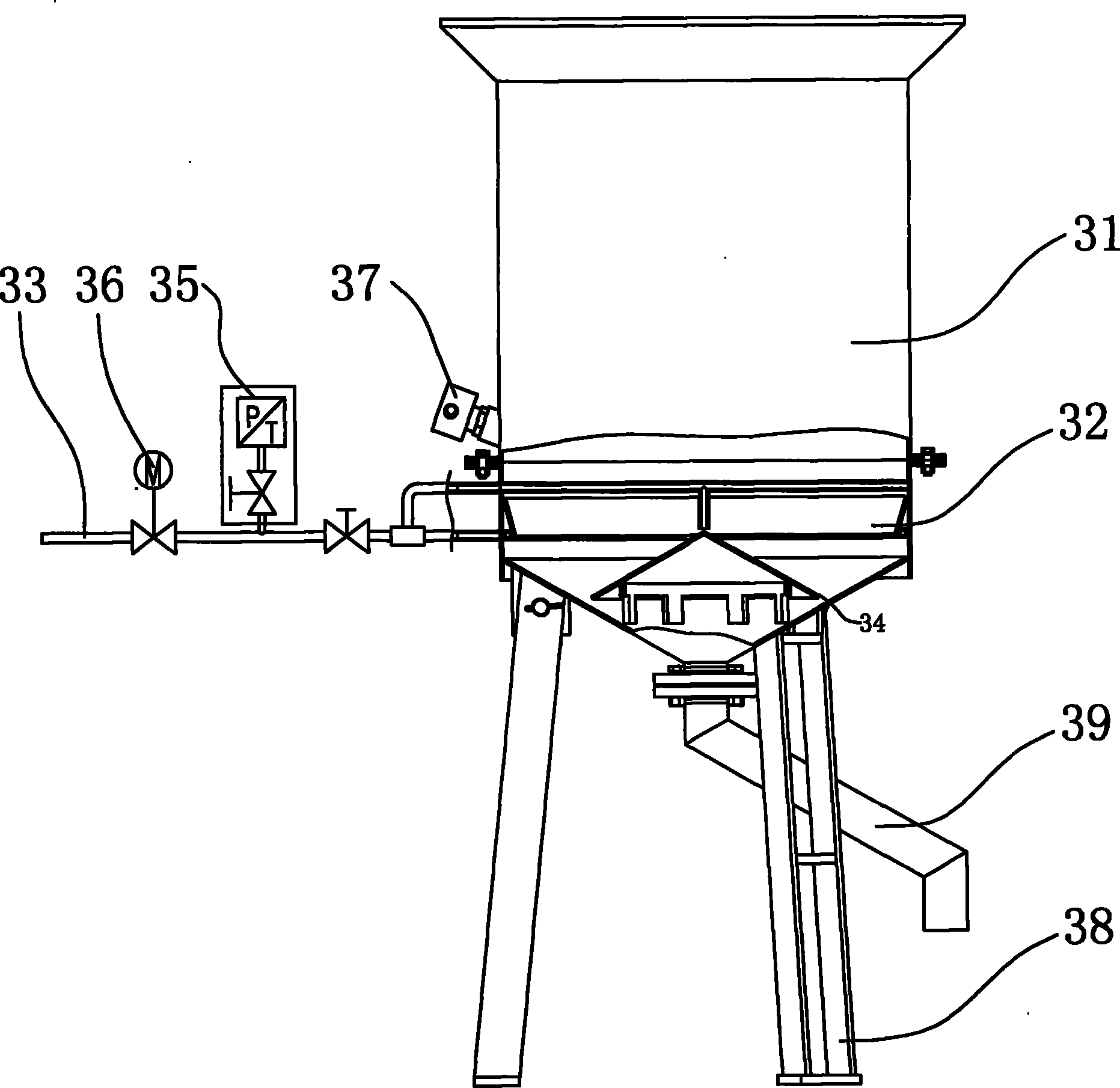 Method and equipment for removing scale on metal wires or metal bars by grinding material water jet