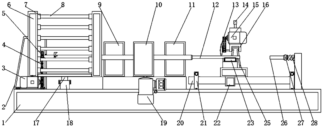 Processing device of paper tube anti-deformation structure with support cylinder