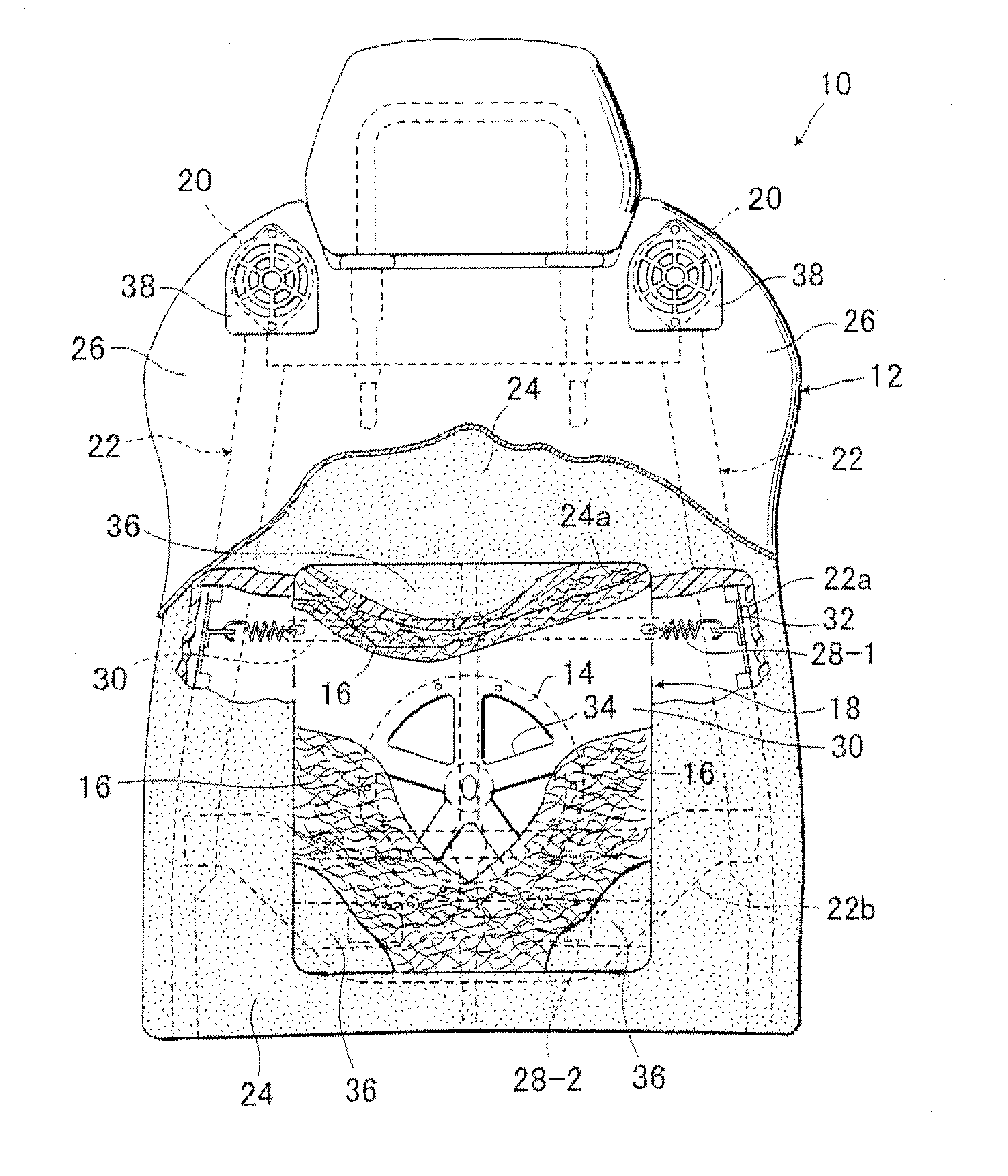 Acoustic seat vibratory-bone-conduction type