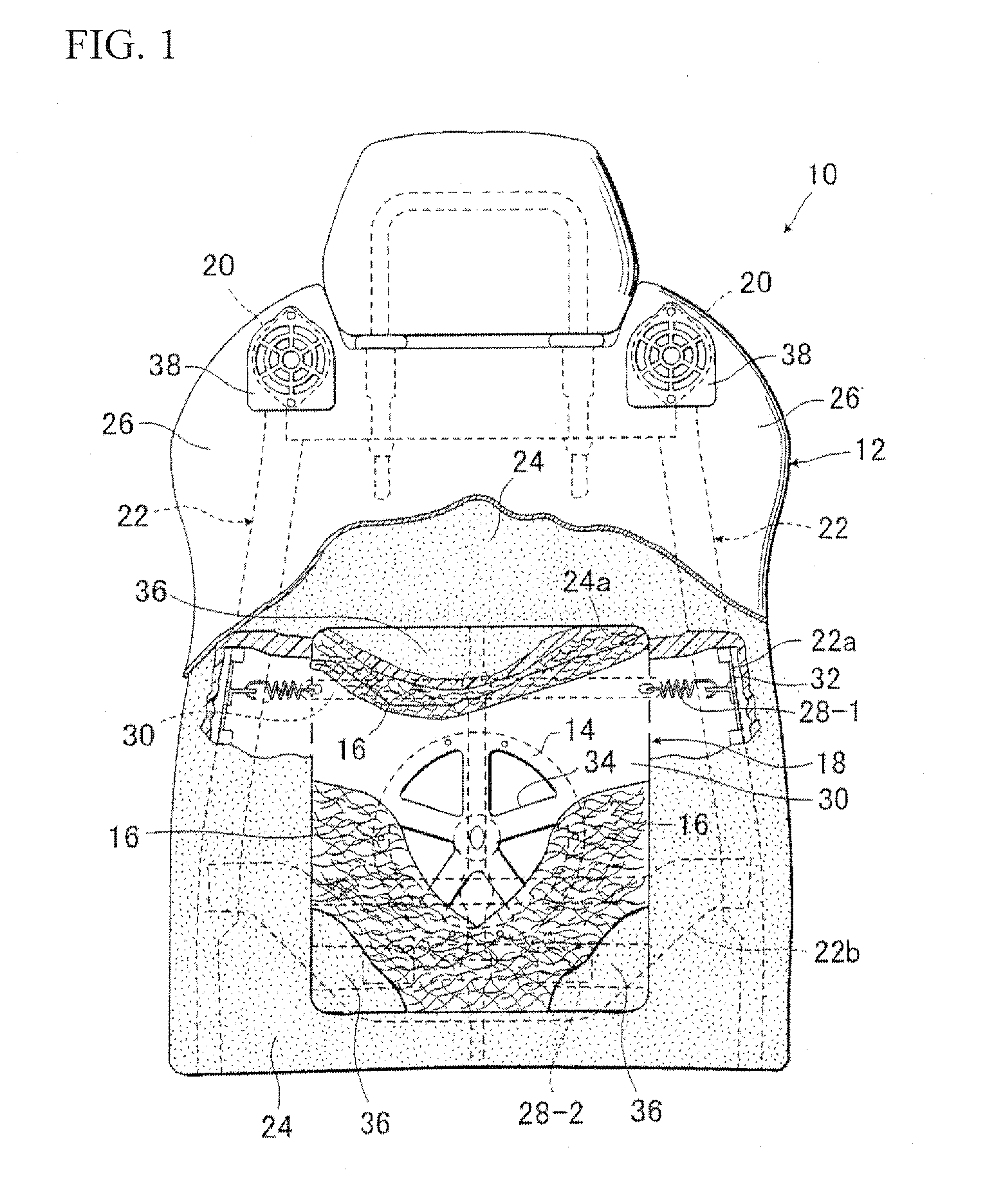 Acoustic seat vibratory-bone-conduction type