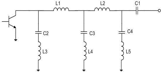 Circuit structure for improving harmonic performance of radio frequency power amplifier