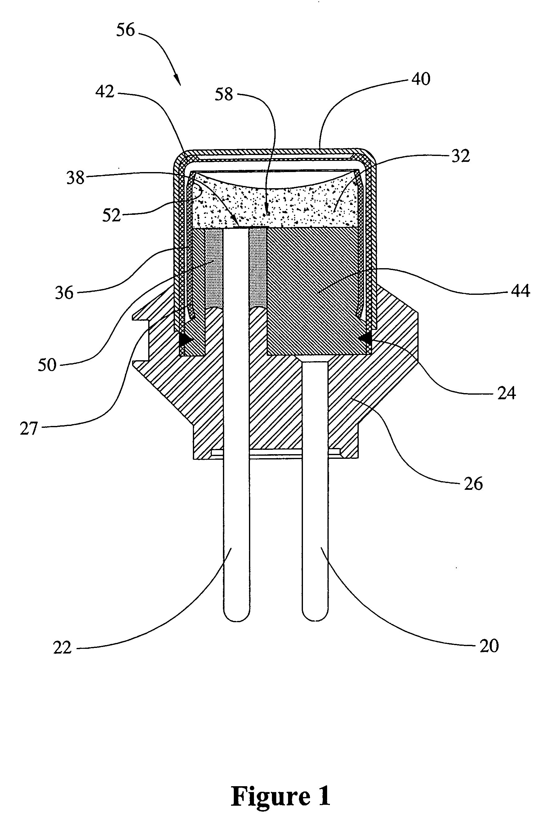 Initiator with an internal sleeve retaining a pyrotechnic charge and methods of making same