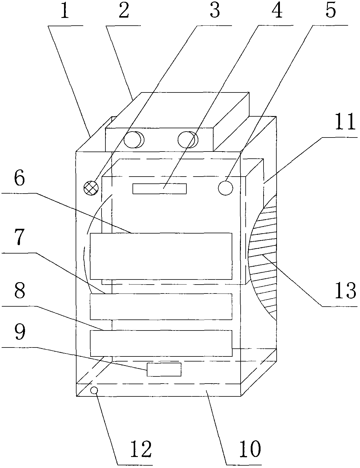 Portable handheld technical detection auxiliary instrument