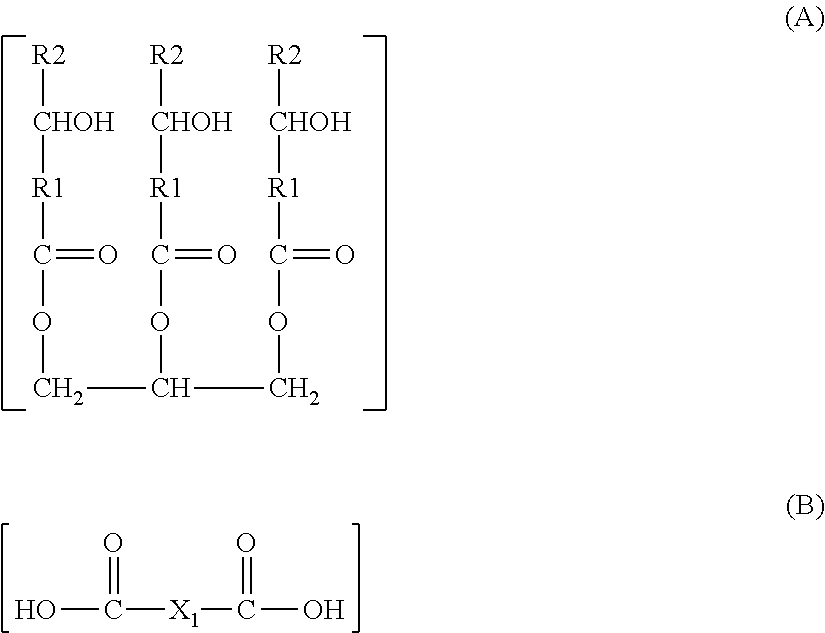 Compositions based on polyester in an oily phase and uses thereof