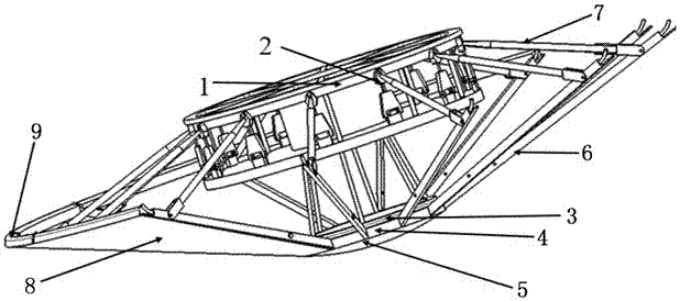 Semi-rigid mechanical deployment into deceleration landing gear