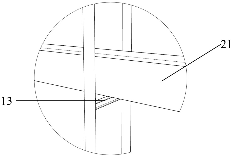 Arch bridge deck structure dismantling device based on arch rib supporting stress