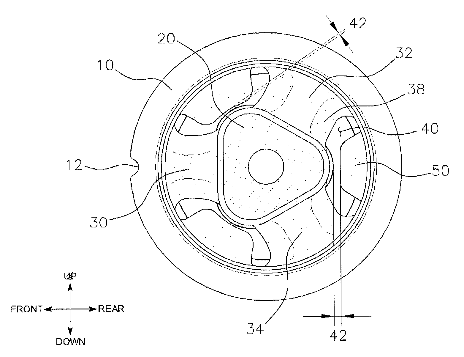 Trailing arm bush for coupled torsion beam axle