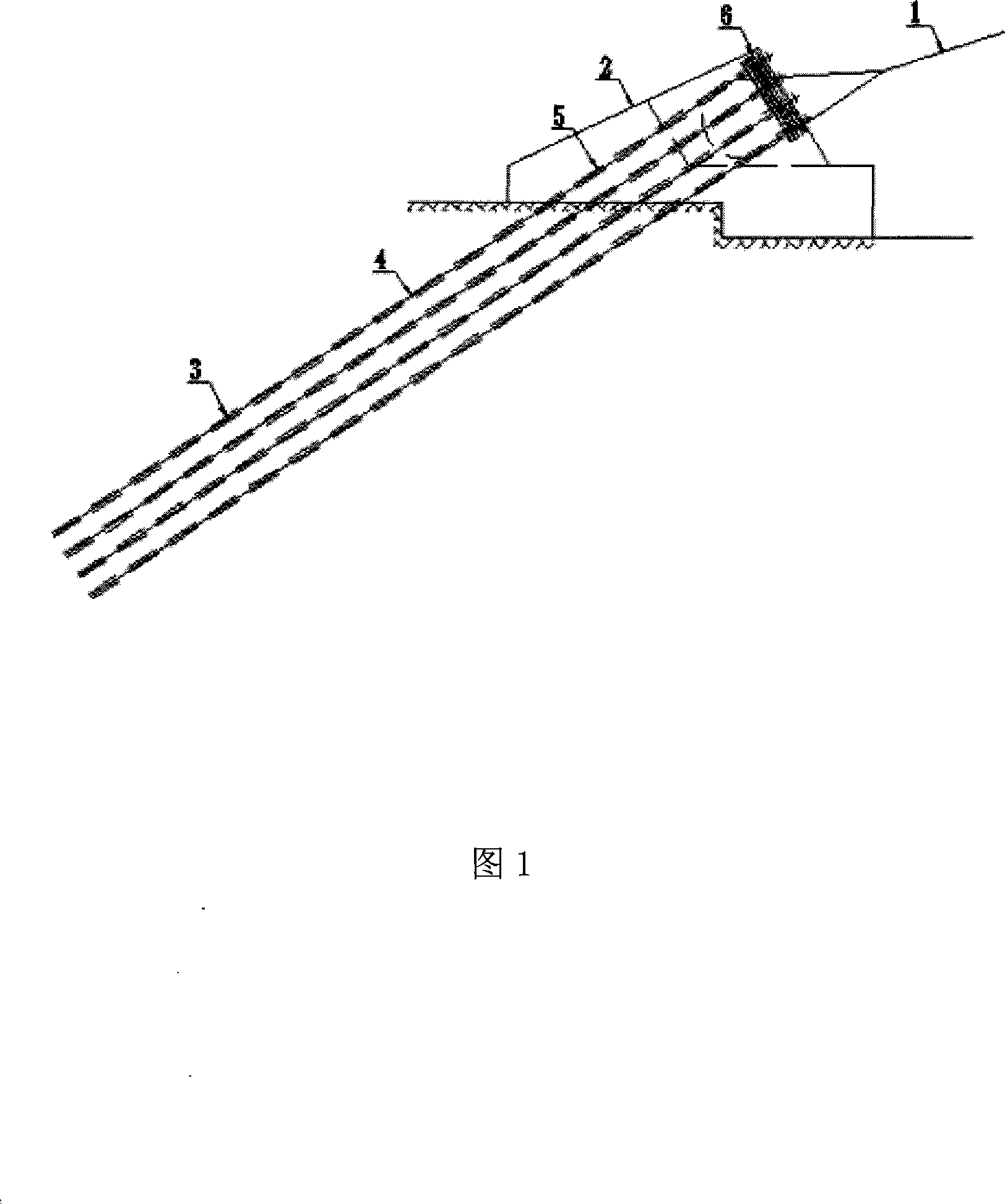 Cable hoisting machine pre-stress rear anchor