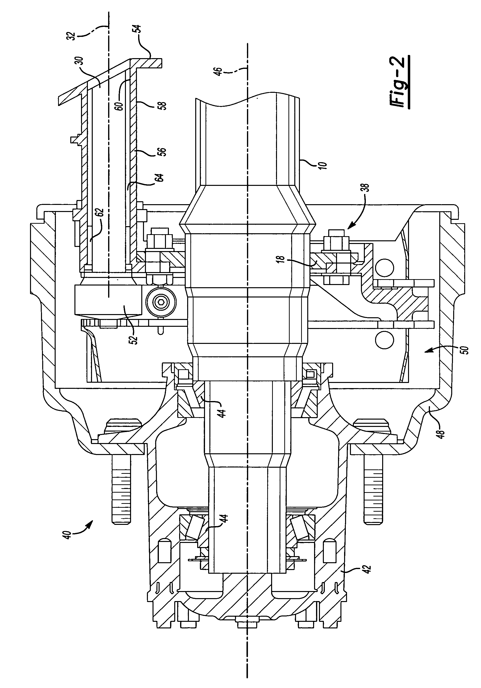 Brake spider and axle housing assembly