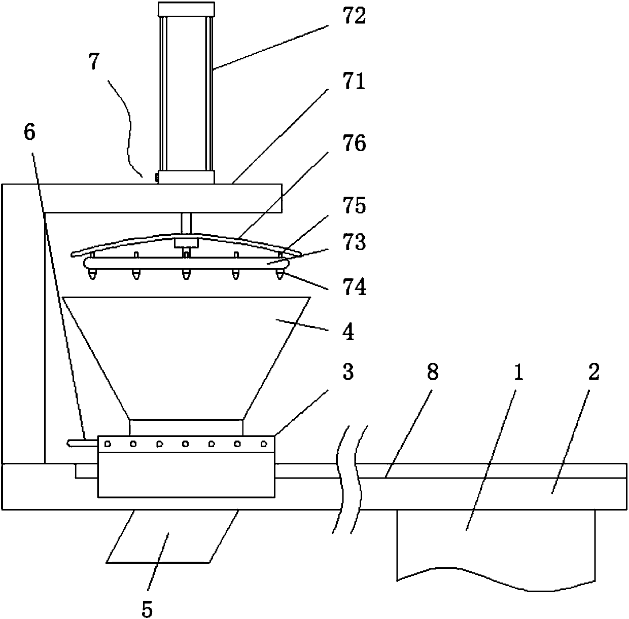 Injection molding machine feeding device convenient to discharge