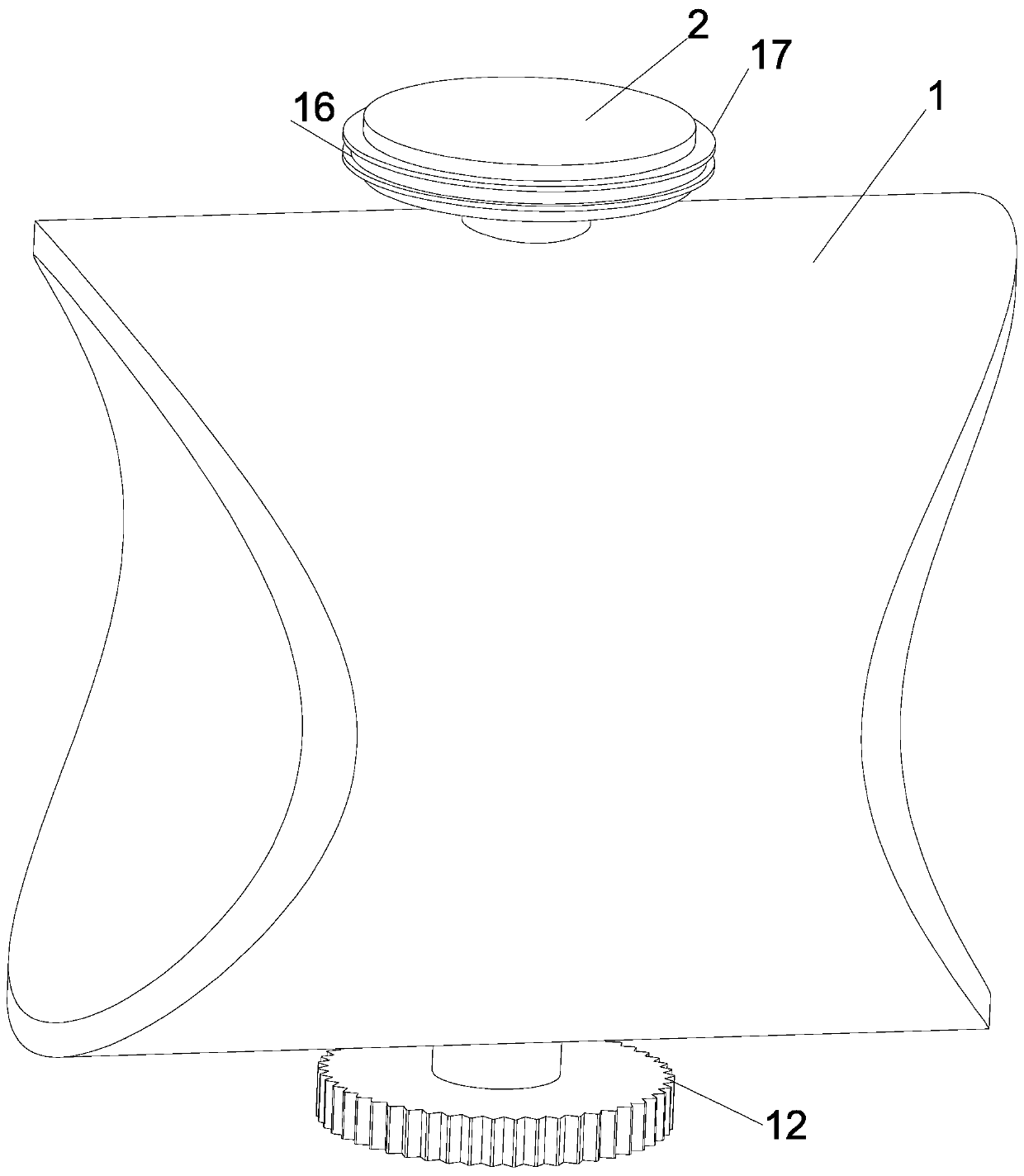 Internal steering type dust removal and ventilation device