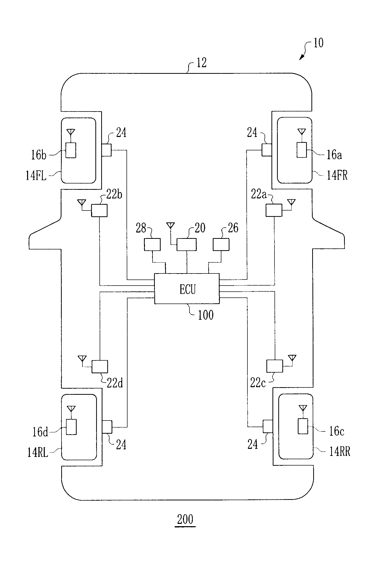 Wheel state monitoring system and wheel state detecting apparatus