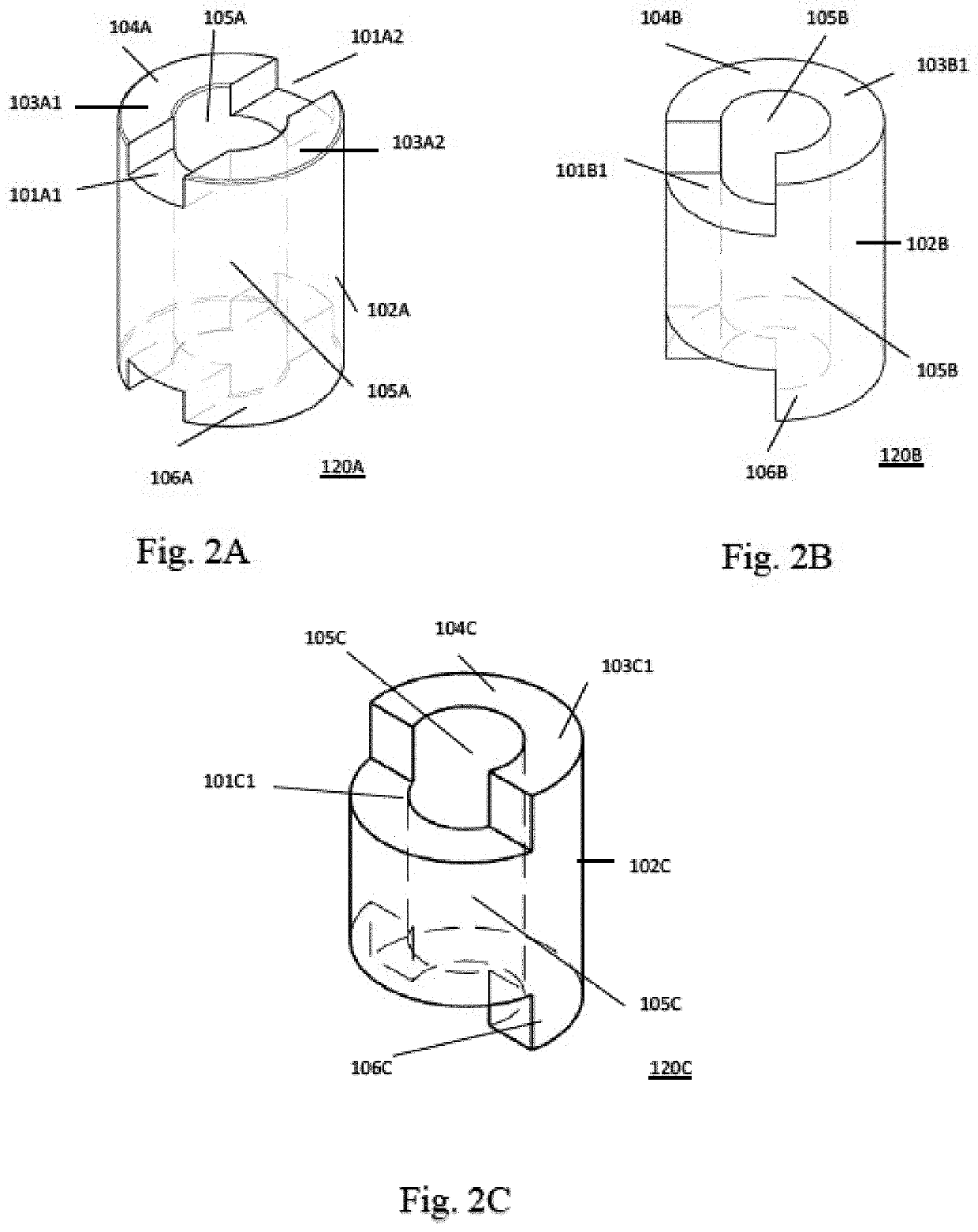 Discontinuous wall hollow core magnet