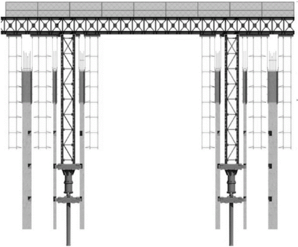 Inner roof external climbing type formwork construction platform for super high-rise building construction