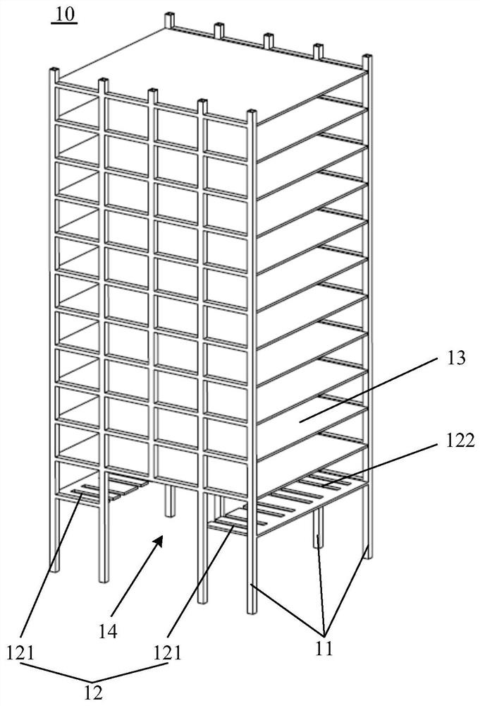 Goods shelf, storage device, control method, control equipment and storage system