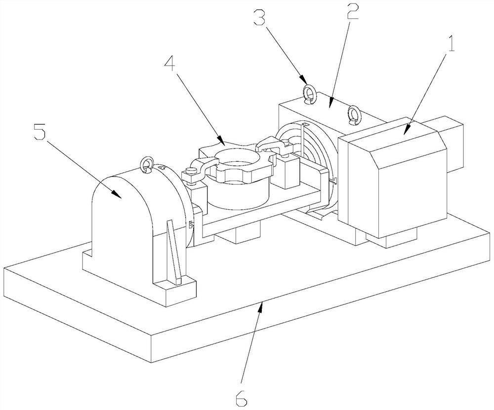 A four-axis hydraulic locking device for a vertical machining center