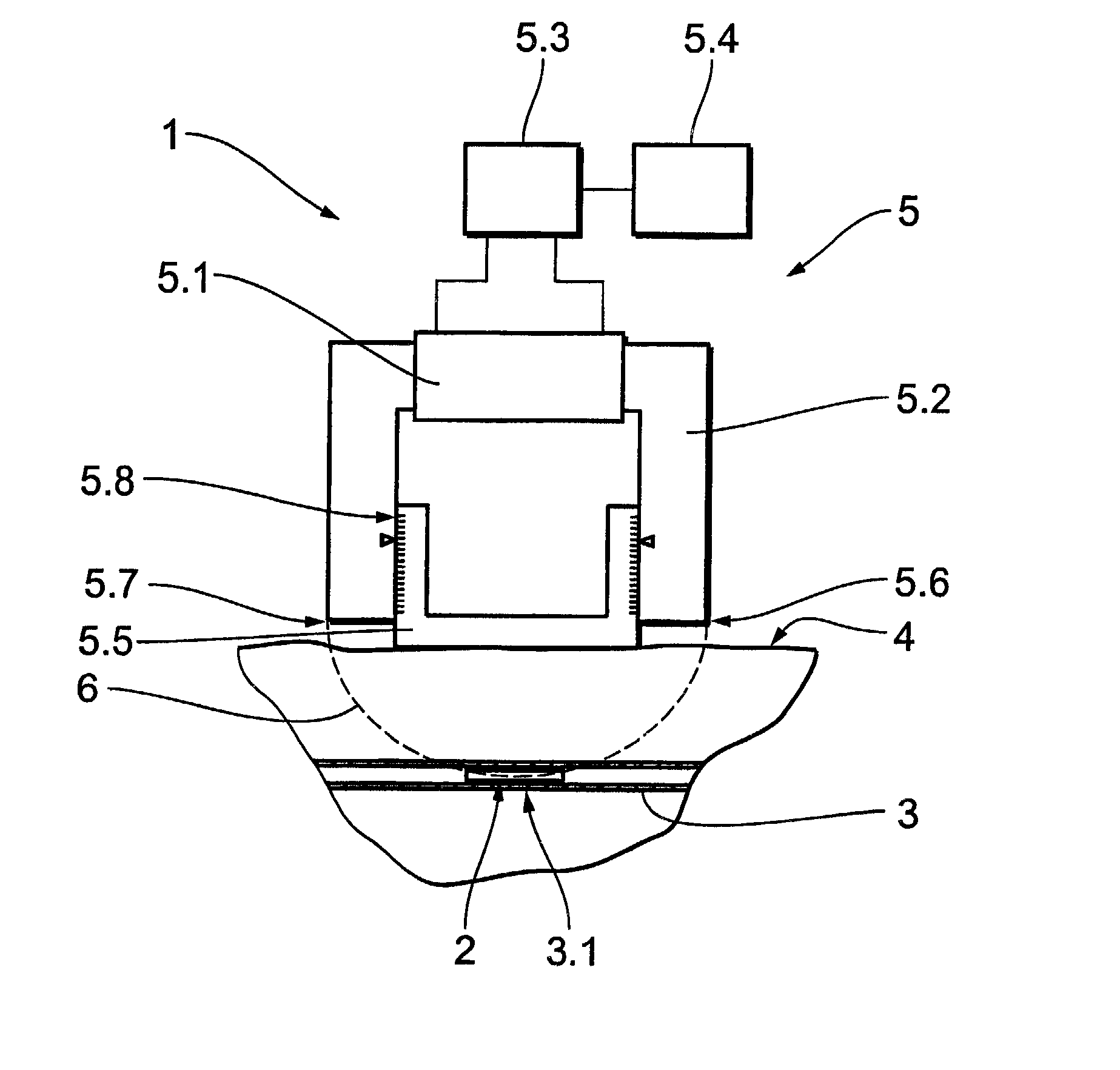 Device for influencing cell-growth mechanisms in vessels of a human or animal body